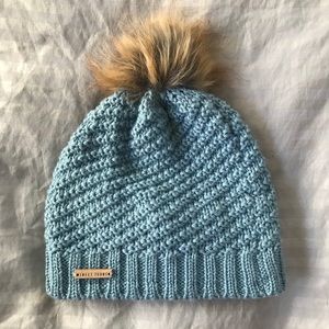 Sweet Turns blue knit beanie